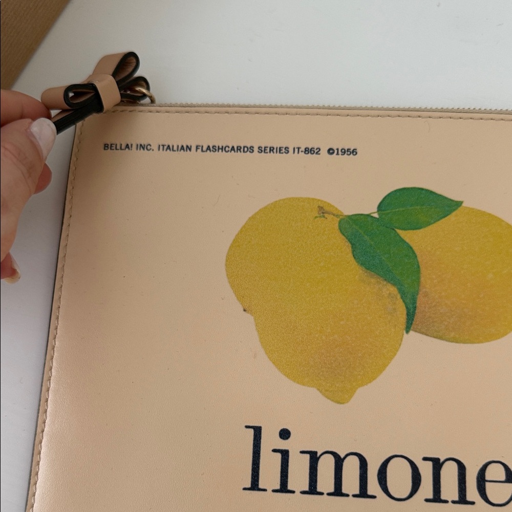 Kate Spade Lemon Beige Wristlet Clutch Bag - Picture 2 of 5